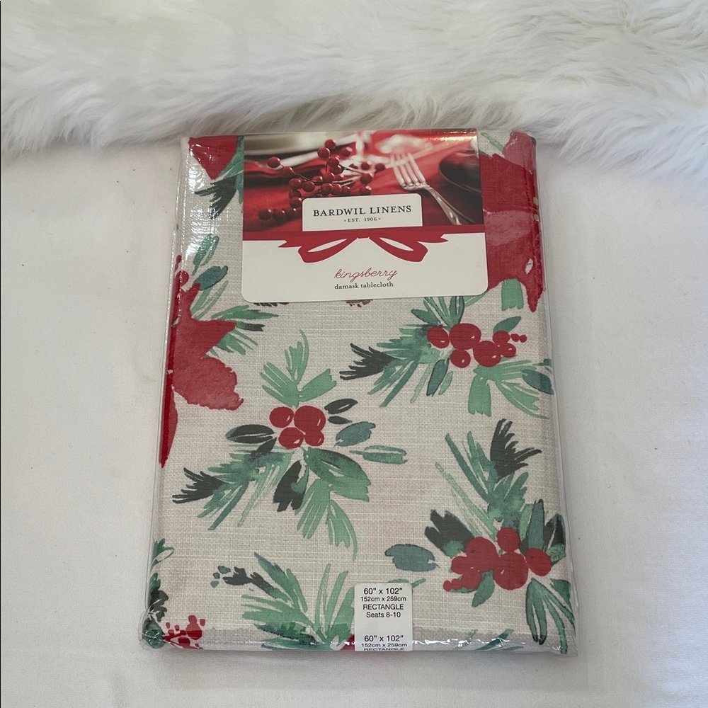 Bardwil Linens Kingsberry Damask Tablecloth 60” x 102”. Brand New With Tags.